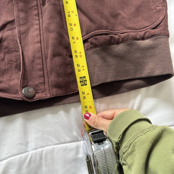 Vintage 90s Y2K Perry Ellis Brown Jacket Long Sleeve 100% Silk Mens Size M/40 - Picture 5 of 9